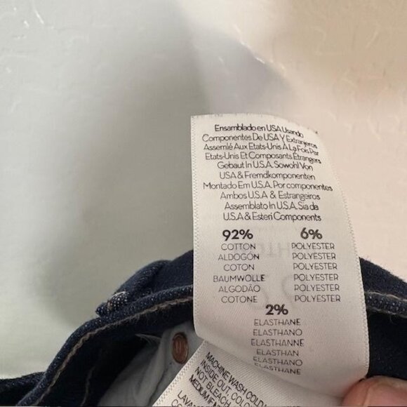 Mother Jeans Womens 26 Dark Wash The Swooner Crop Fray High Rise Made in USA - Picture 8 of 11